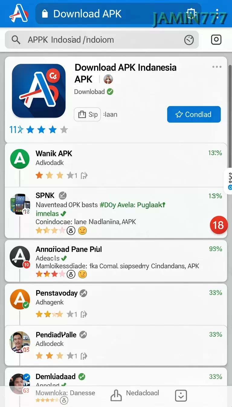 Cuplikan layar HARAPJP — menu navigasi