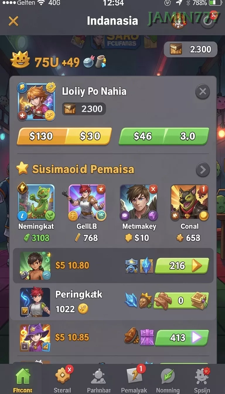 Cuplikan layar IN22 — pengaturan akun