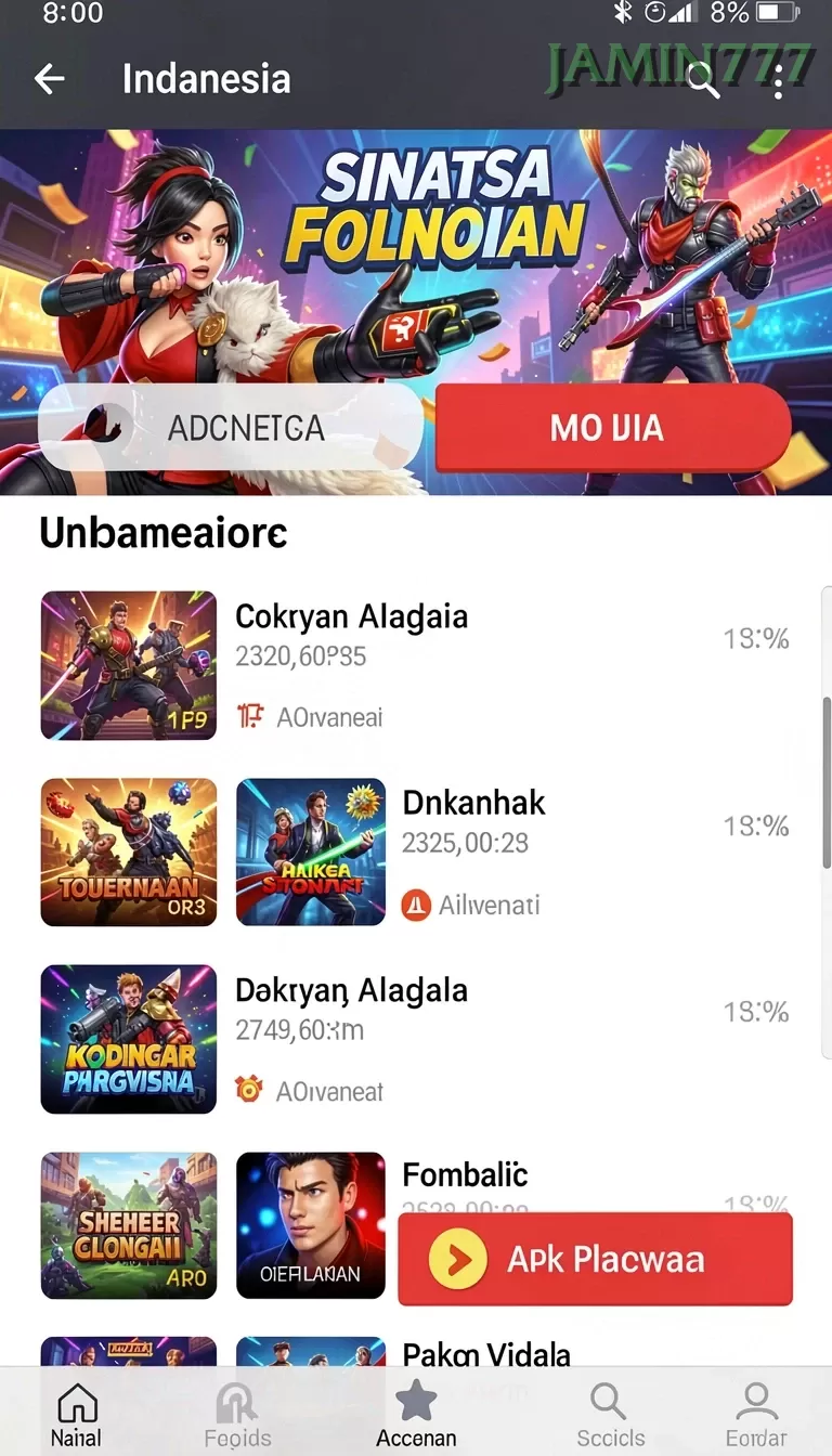 Cuplikan layar HARAPJP — aktivitas